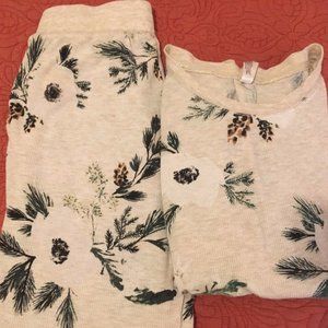 Target Pine Cone & Fir Waffle Pajama Set